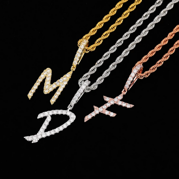 Block Letter Pendant Chain