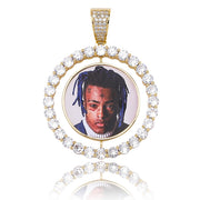 Gold Floating Picture Pendant Chain