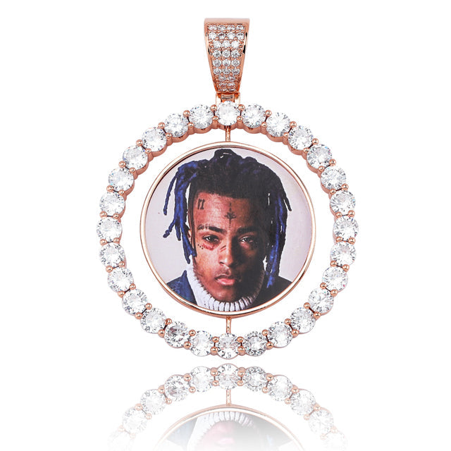 Rose Gold Floating Picture Pendant Chain