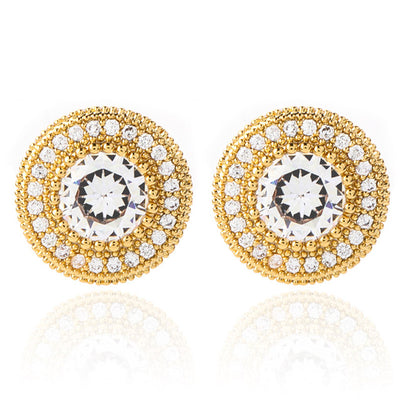 Denham Round Stud Earrings