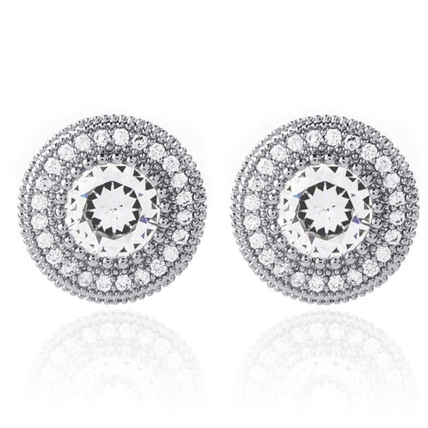 Denham Round Stud Earrings