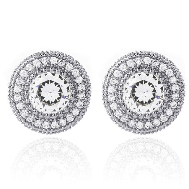 Denham Round Stud Earrings