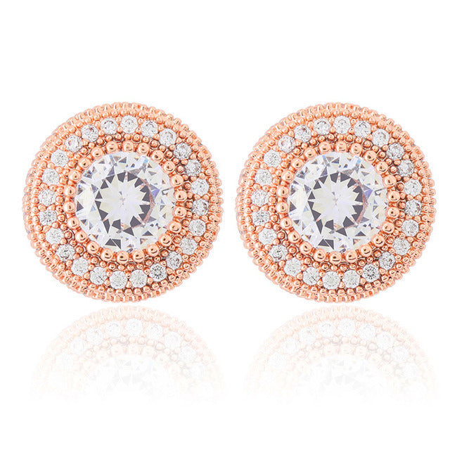 Denham Round Stud Earrings