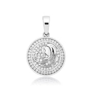 Round Zodiac Sign Pendant Tennis Chain