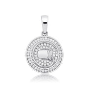 Round Zodiac Sign Pendant Tennis Chain