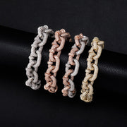 Keraun Rose Gold 17mm Cable Link Bracelet