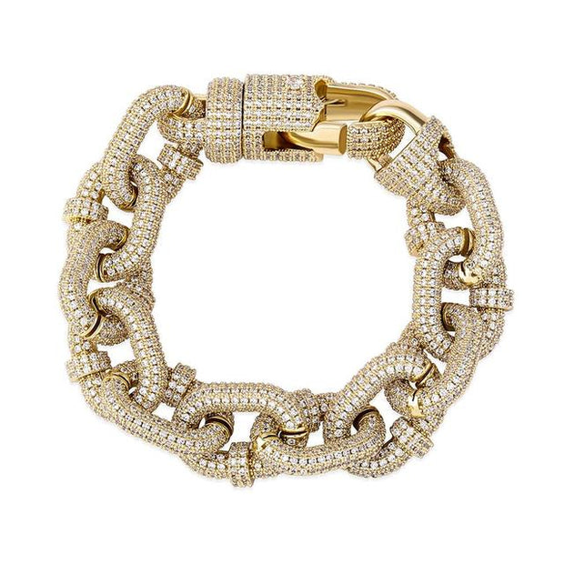 Keraun Gold 17mm Cable Link Bracelet