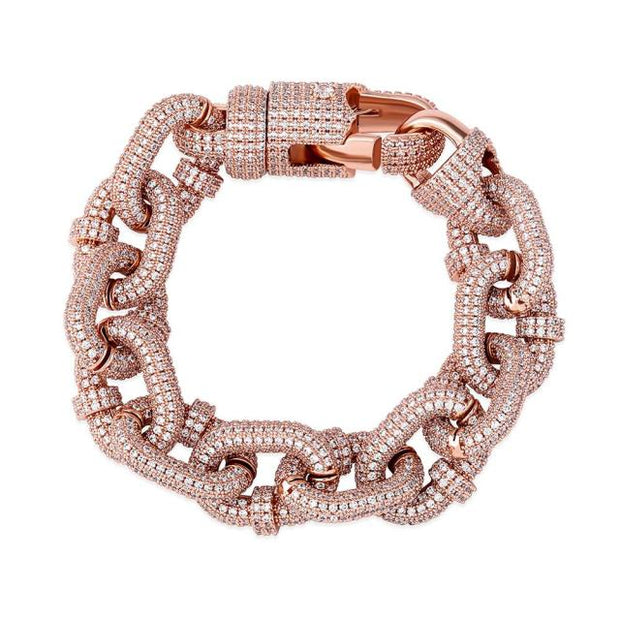 Keraun Rose Gold 17mm Cable Link Bracelet