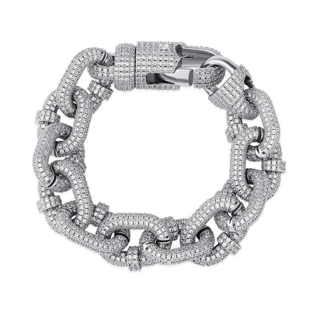 Keraun Two-Tone 17mm Cable Link Bracelet