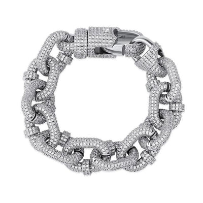 Keraun Silver 17mm Cable Link Bracelet