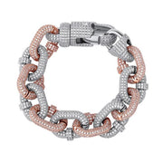 Keraun Two-Tone 17mm Cable Link Bracelet