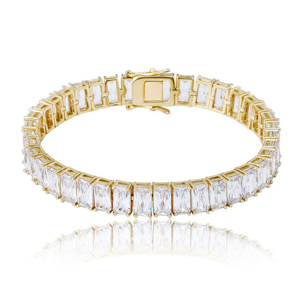 Alistair Gold 10mm Baguette Tennis Bracelet