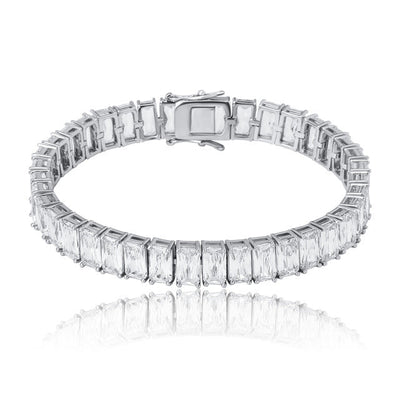 Alistair Silver 10mm Baguette Tennis Bracelet