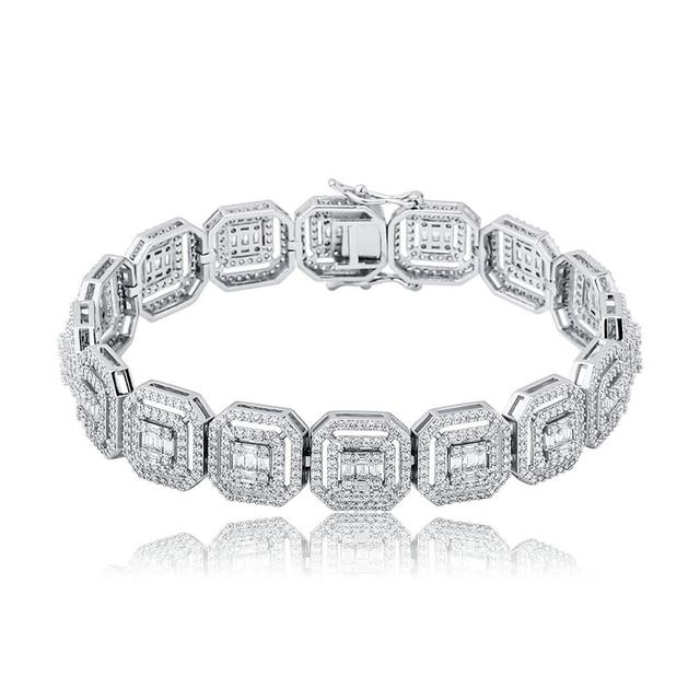 Damaris Gold 13mm Baguette Cluster Tennis Bracelet