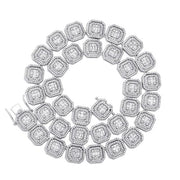 Damaris 13mm Baguette Cluster Tennis Chain