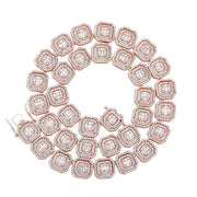 Damaris 13mm Baguette Cluster Tennis Chain