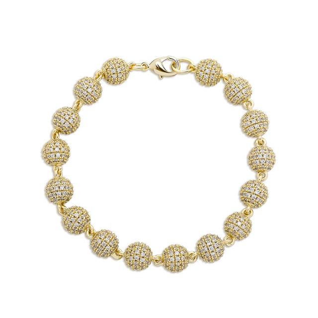 Lucan 8mm Iced Ball Link Bracelet