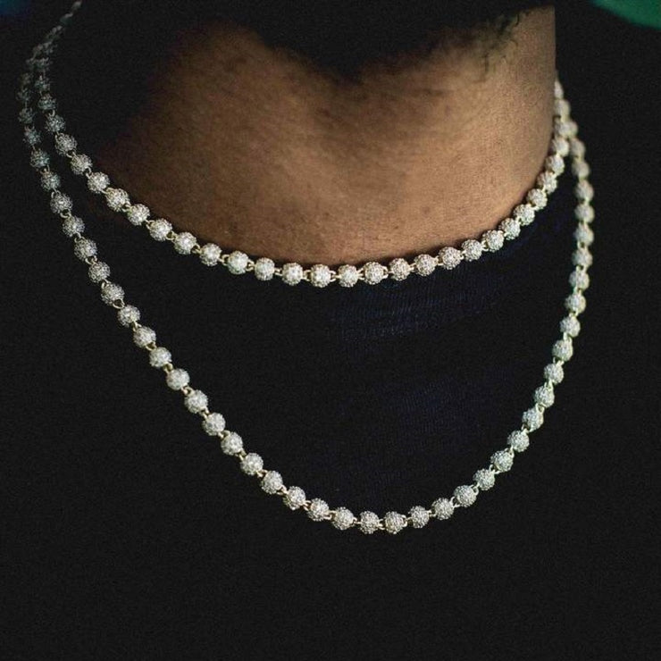 Lucan 8mm Iced Ball Link Chain