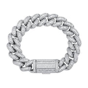 Anton 16mm Baguette Cuban Link Bracelet