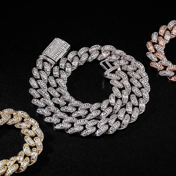 Anton 16mm Baguette Cuban Link Chain