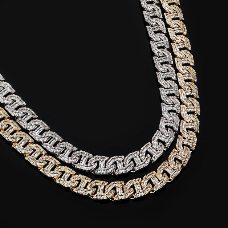 Vance 16mm Baguette Mariner Link Chain