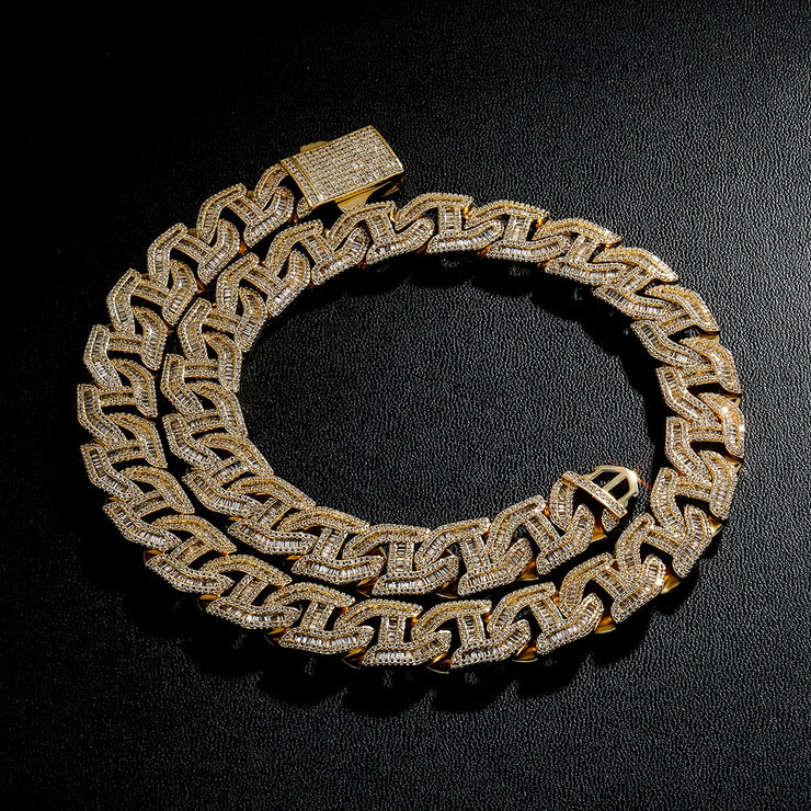 Vance 16mm Baguette Mariner Link Chain