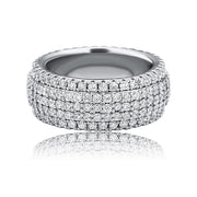 Fabian Five-Row Pavé Eternity Ring