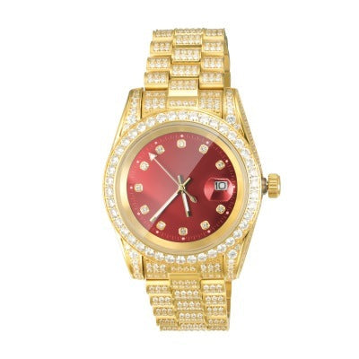 Red Diamond Presidential Quartz Watch