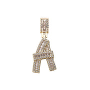 Baguette Letter Pendant Chain