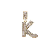 Baguette Letters Pendant Tennis Chain