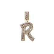 Baguette Letter Pendant Chain