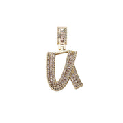 Baguette Letter Pendant Chain