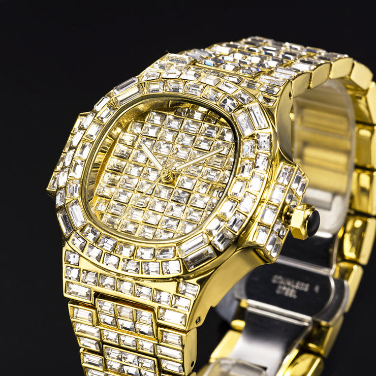 Zane Gold Baguette Quartz Watch