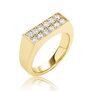 Ainsley Gold Diamond Bar Ring