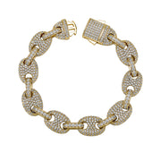 Barnett Gold 12mm Round Mariner Link Bracelet