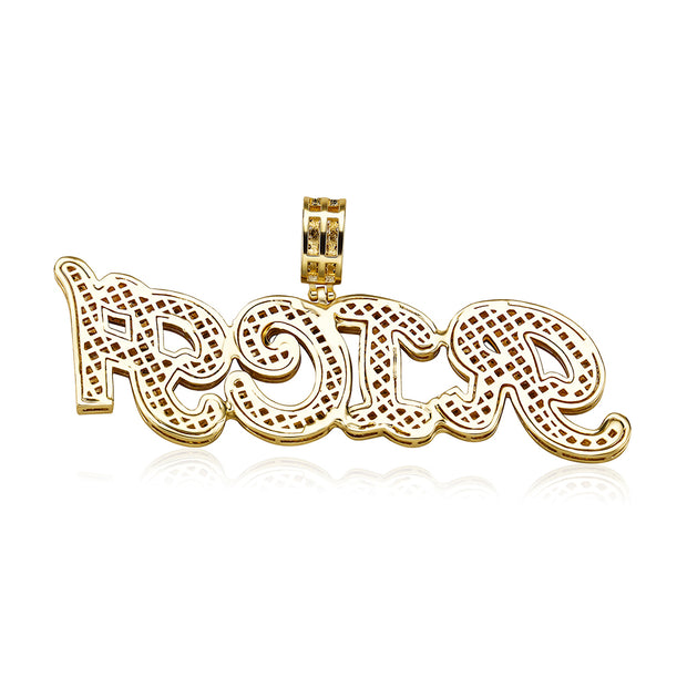 Gold Cursive Baguette Custom Name Chain