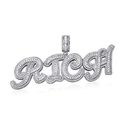 Gold Cursive Baguette Custom Name Chain