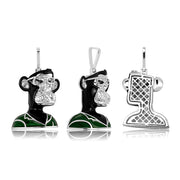 Silver Glasses Bored Ape NFT Pendant Chain